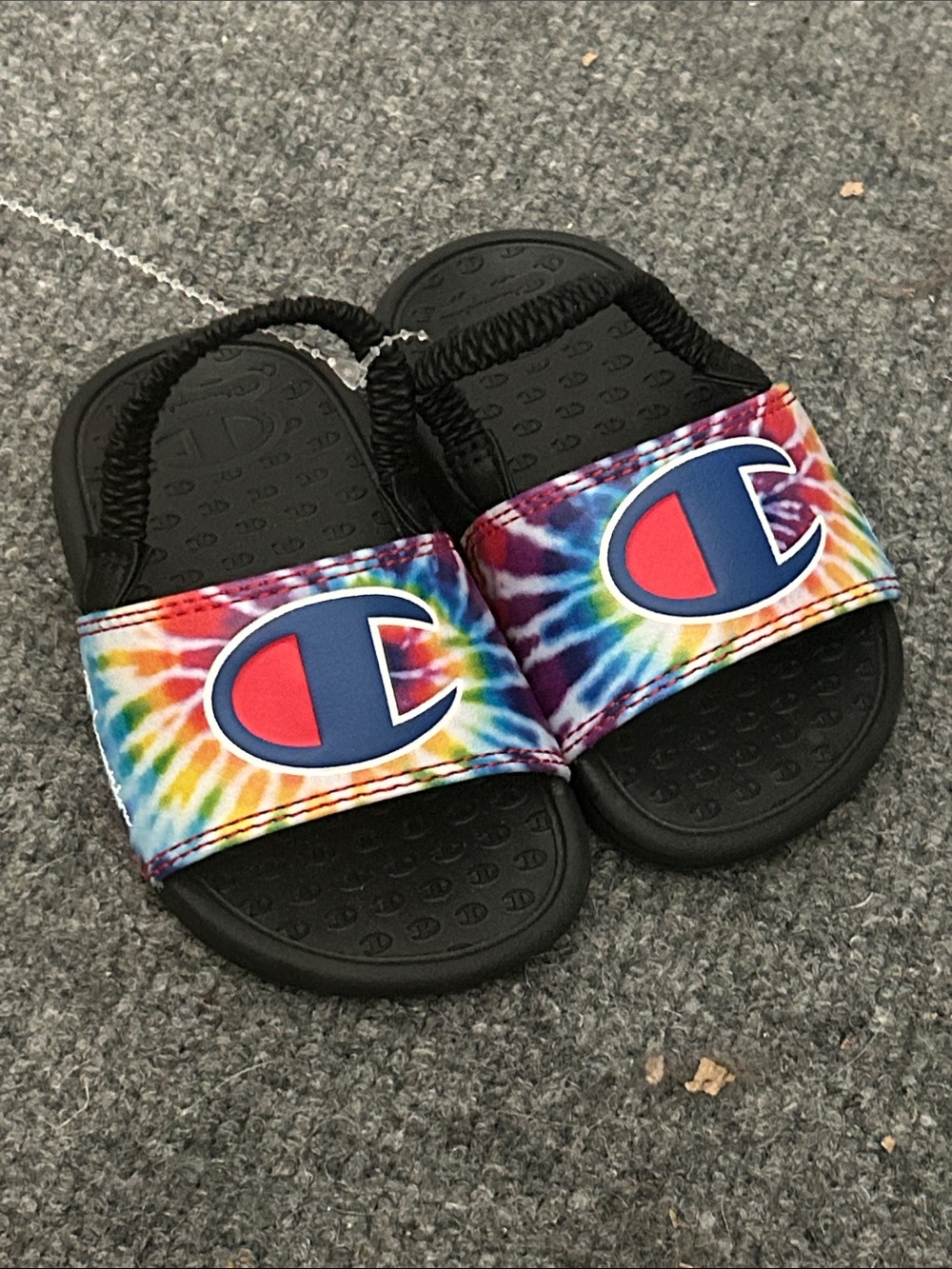 Champion Super Tie Dye Slide Infant/Toddler Shoes Size 4t Color: Rainbow/Surf